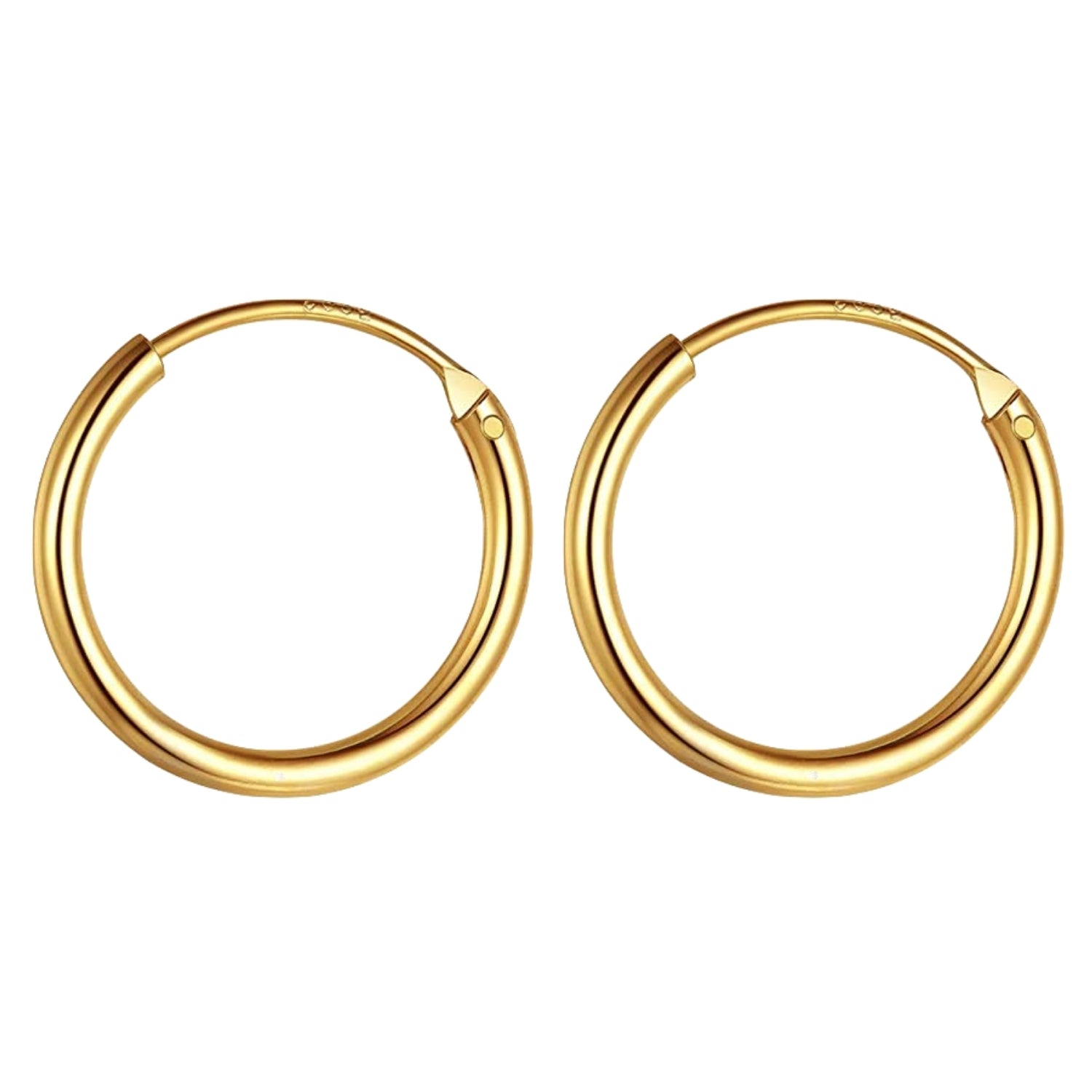 Top Ladies Earrings Gold Hoop Earrings for Women 18K Gold Plated 925  Sterling Silver Ear Ring High End 18K Gold Plated Tube Hoop Earrings -  China Top Ladies Earrings 2021 and Gold